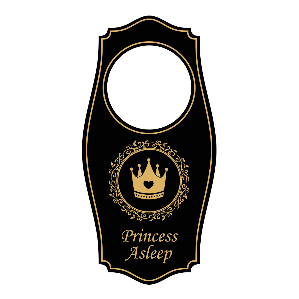 Signs ByLITA Princess Asleep Door Hanger