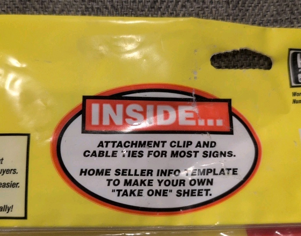 Hy-Ko Take One Plastic Tube 12&Prime; X 3&Prime; Hardware Realtor Supply Home Sale Info New