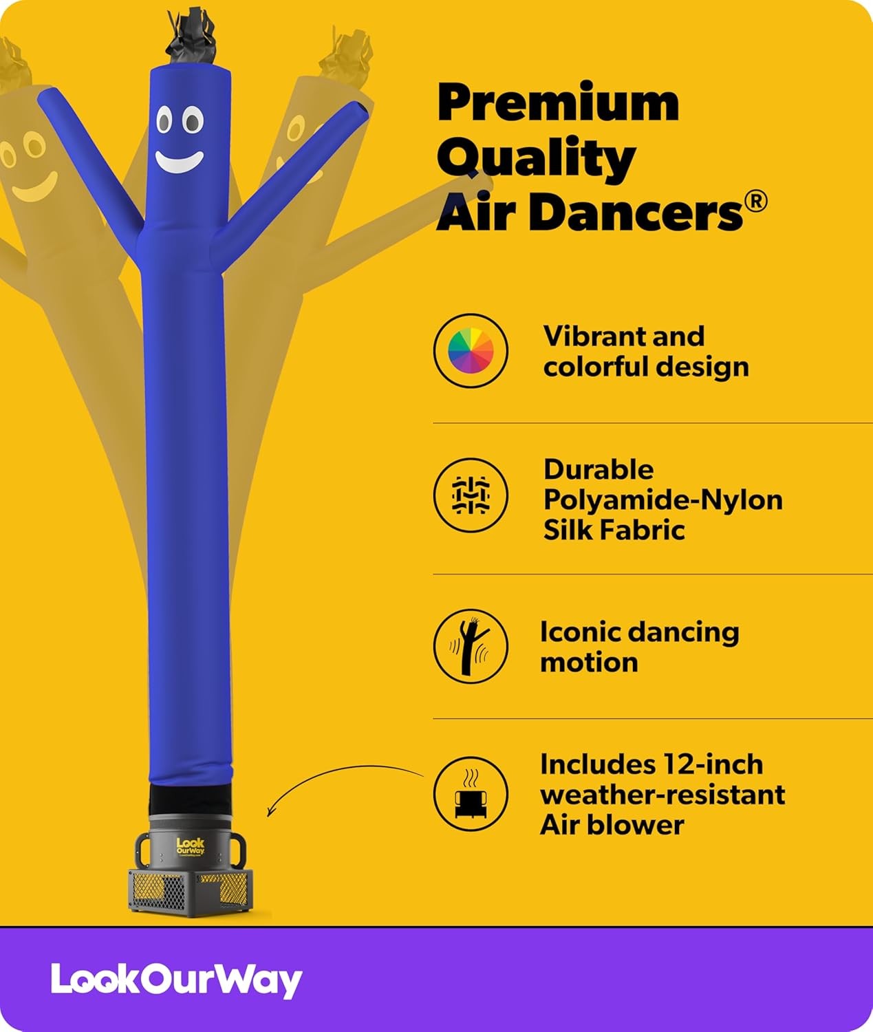LookOurWay Air Dancers Inflatable Tube Man 10ft Blue