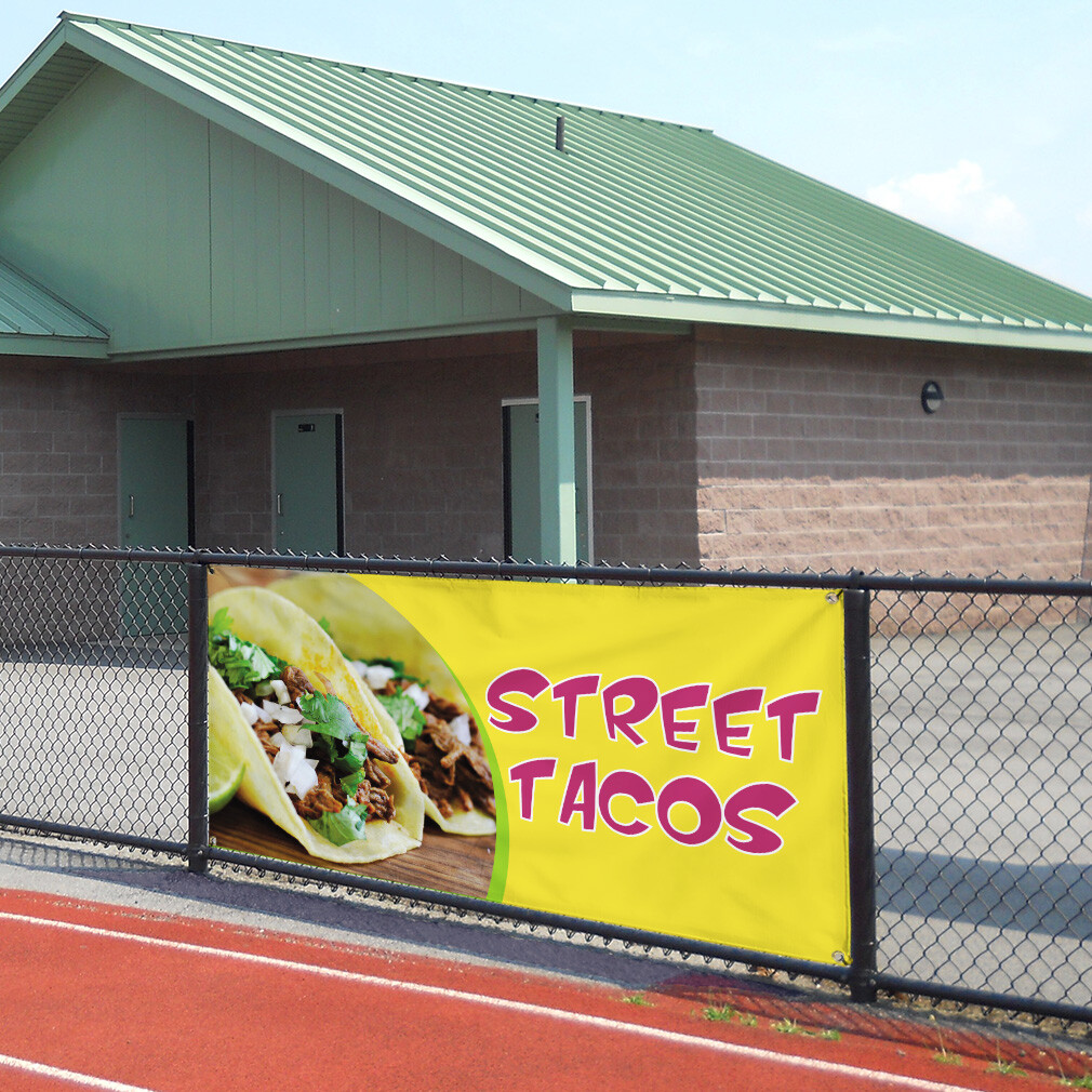 Vinyl Banner Multiple Sizes Street Tacos Outdoor Advertising Printing B Outdoor