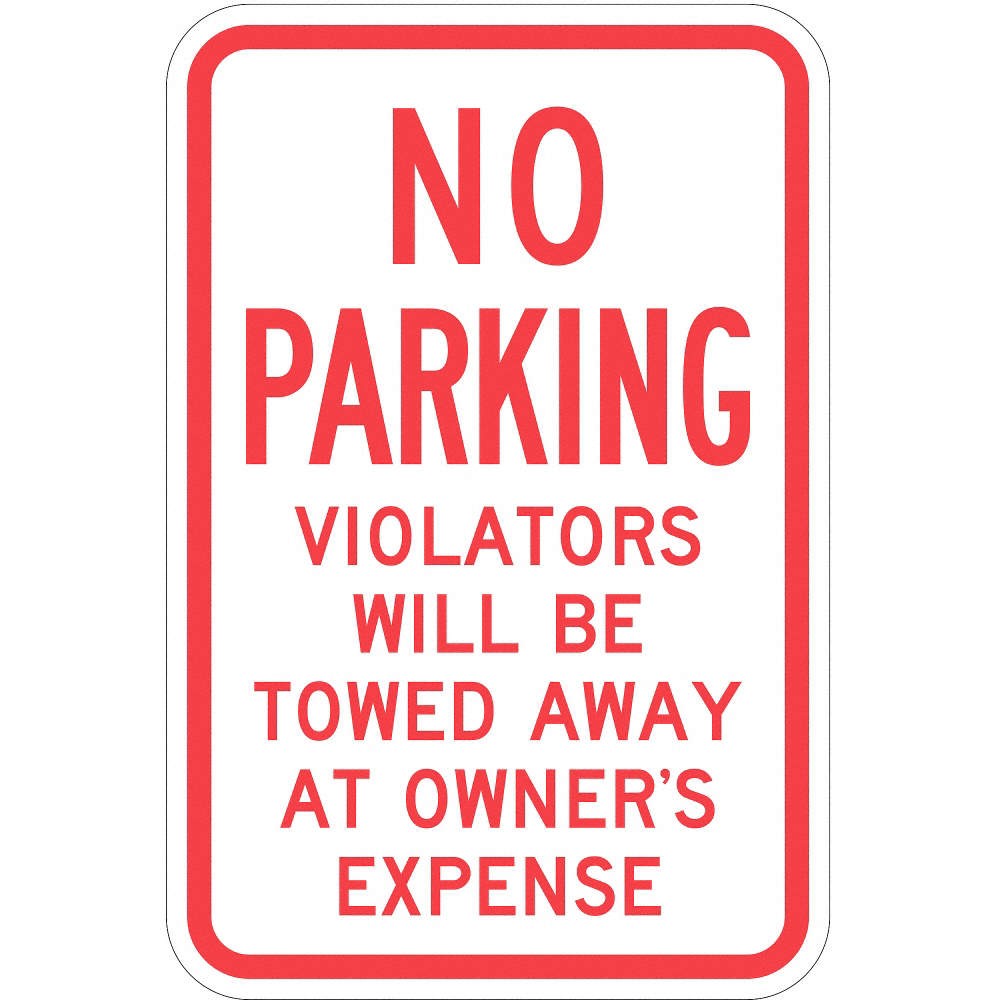 LYLE T1-1057-EG_12x18 Tow Zone No Parking Sign,18&Prime; x 12&Prime; 36A846