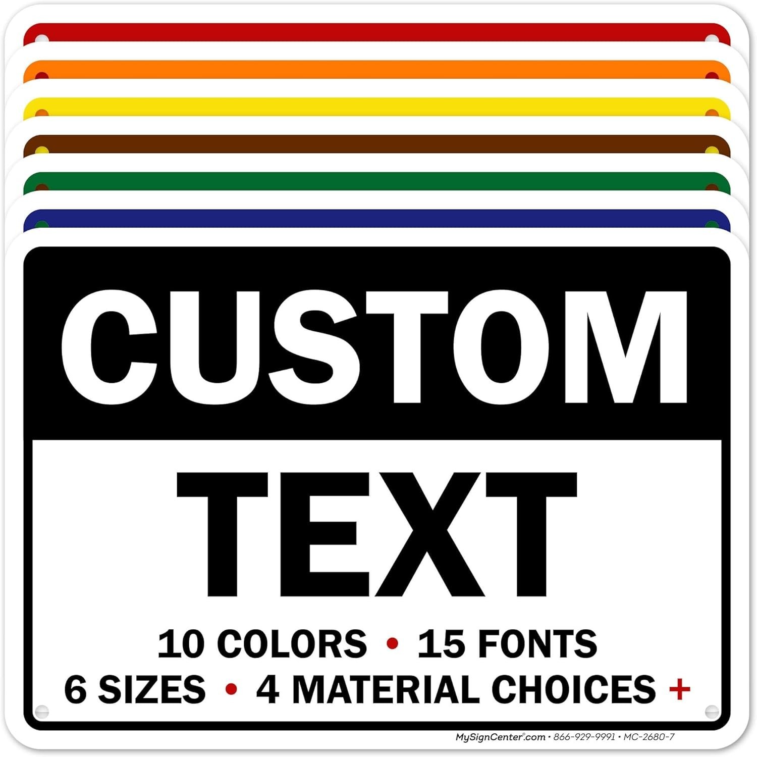 Custom Aluminum Sign 7×10 inches Indoor Outdoor Rust Free Fade Resistant Wall…