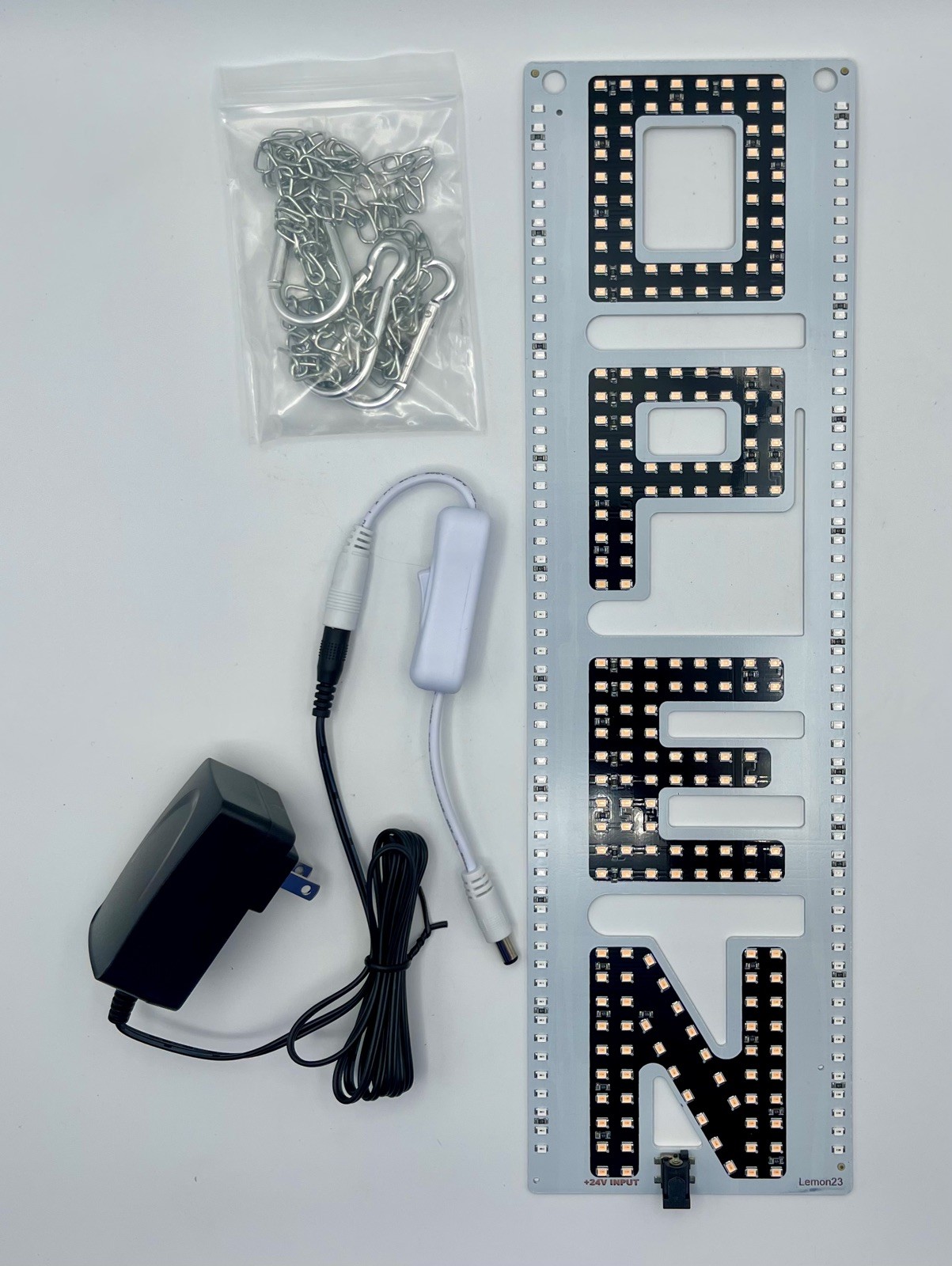 LED Open Sign Vertical Hanging Red and Blue LED Lights, LemonNova, Tested/Works