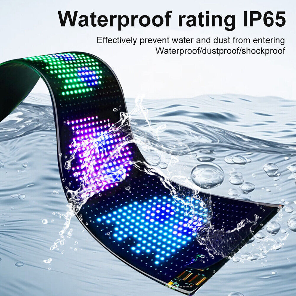 LED RGB Car Eye Sign Animation Matrix USB Panel DIY Programmable Bluetooth LED