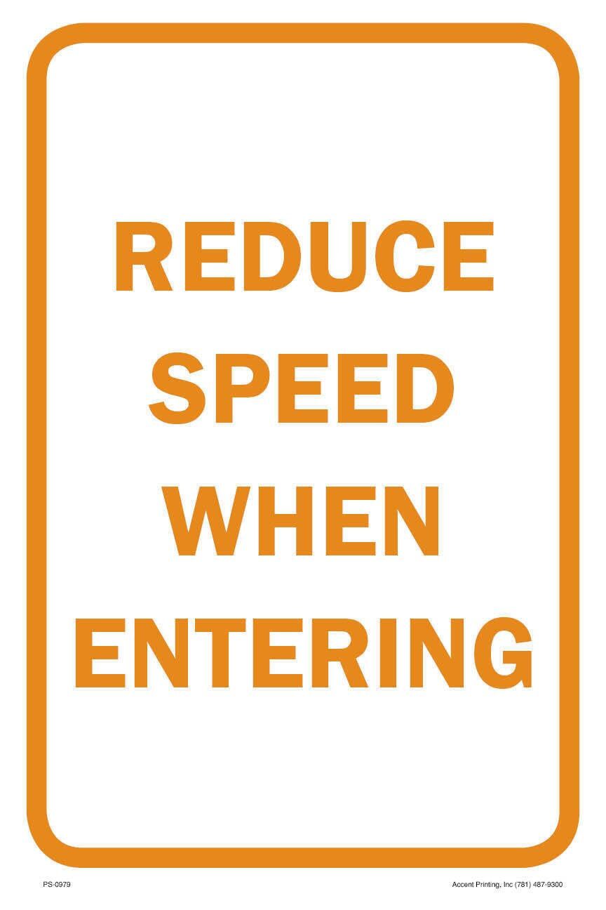 Reduce Speed | Metal Parking Sign | 12&Prime;W x 18&Prime;H