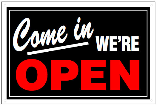 Standard double-sided plastic OPEN/CLOSED Sign NEW!