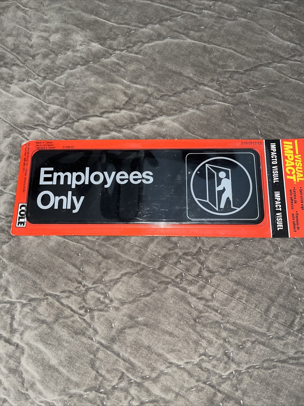 employees only sign self stick