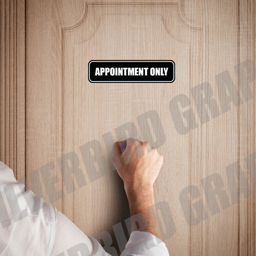 1x Appointment Only sticker window business door store retail company shop label