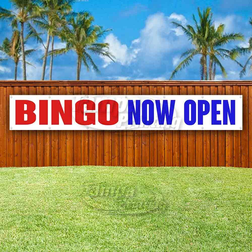 BINGO NOW OPEN Advertising Vinyl Banner Flag Sign LARGE HUGE XXL SIZE