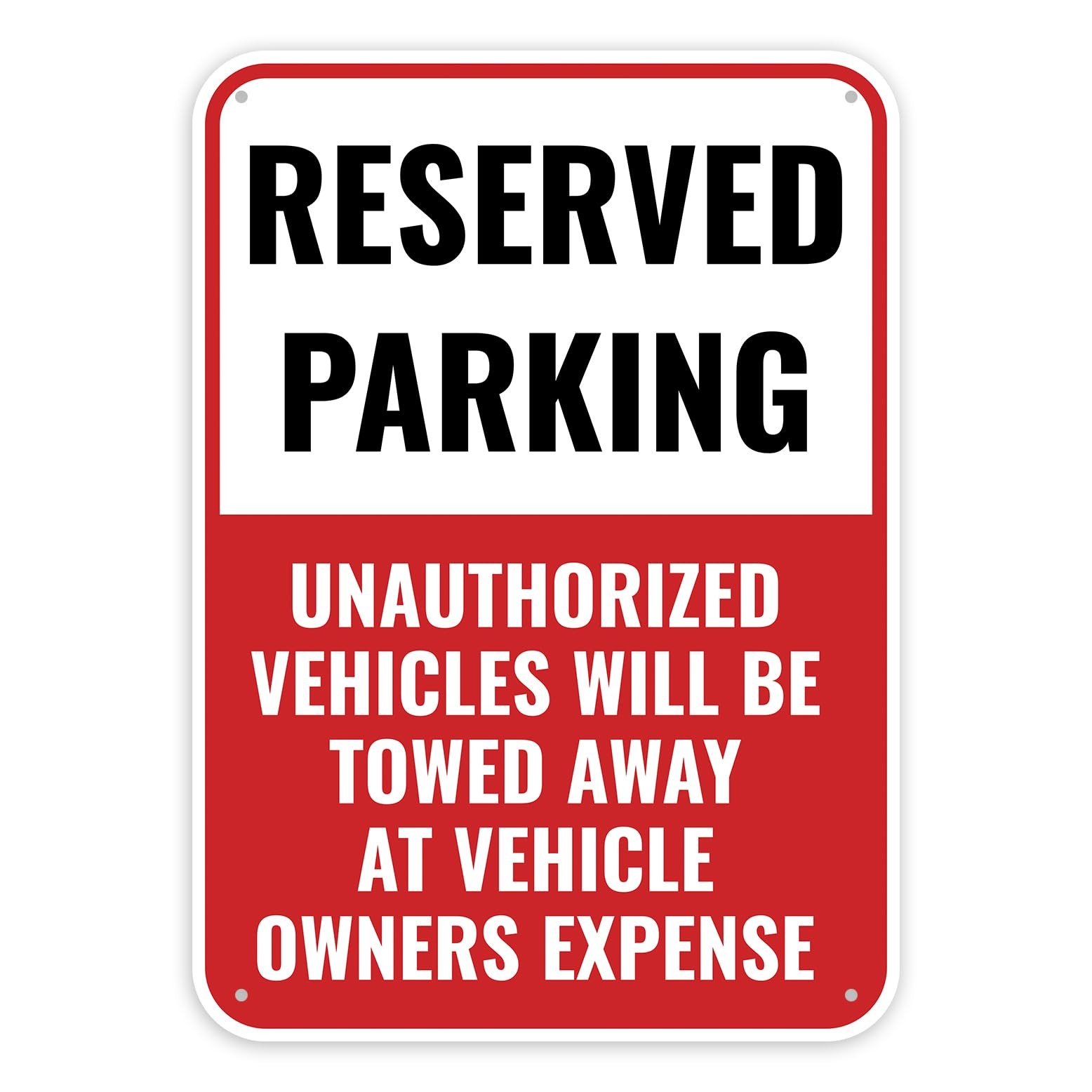 1 PC 14×10 inch Aluminum « Reserved Parking » Sign Private Parking Only