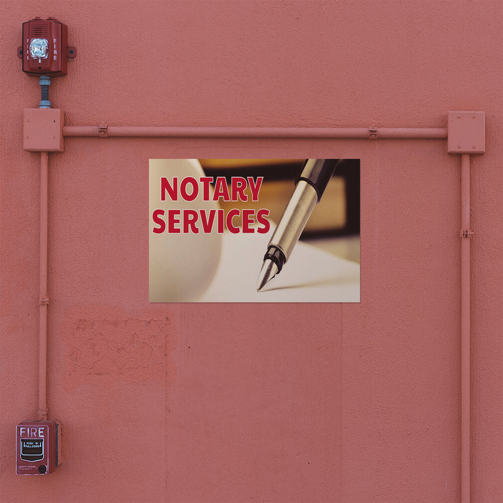 Decal Stickers Notary Services Outdoor Advertising Printing Store Sign Label