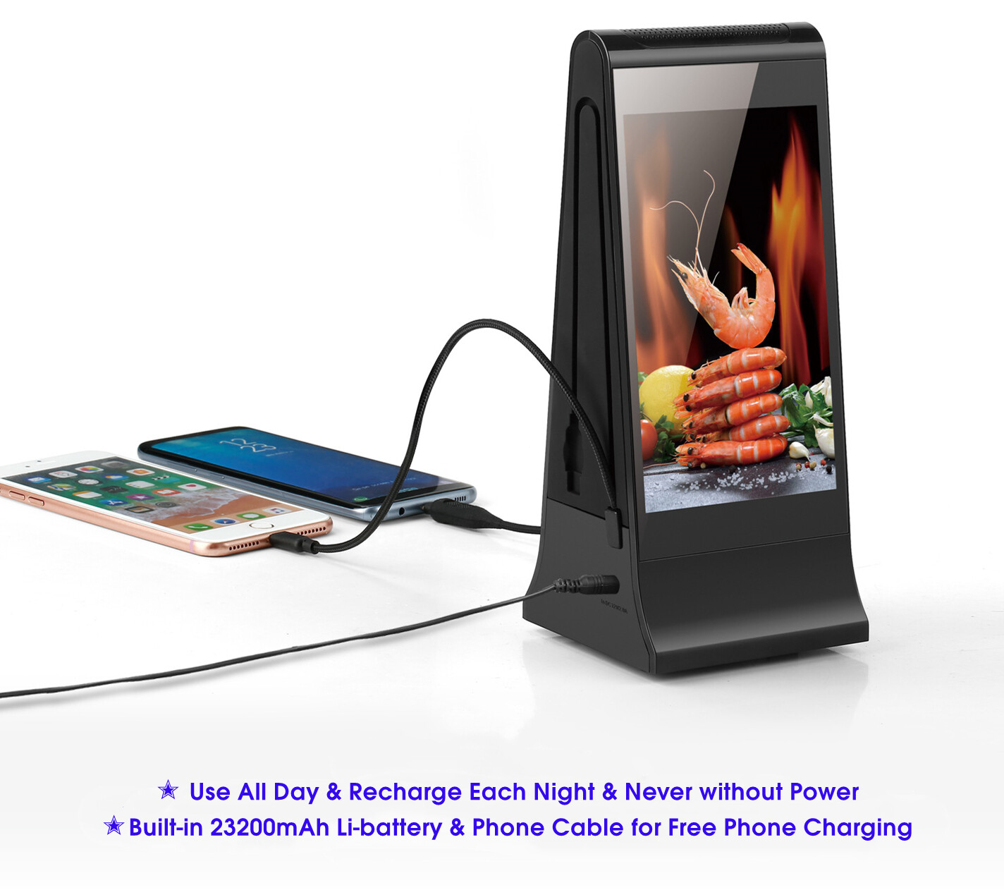 New 8 Inch Double Side LCD Touch Screen Digital Desktop Advertising Player