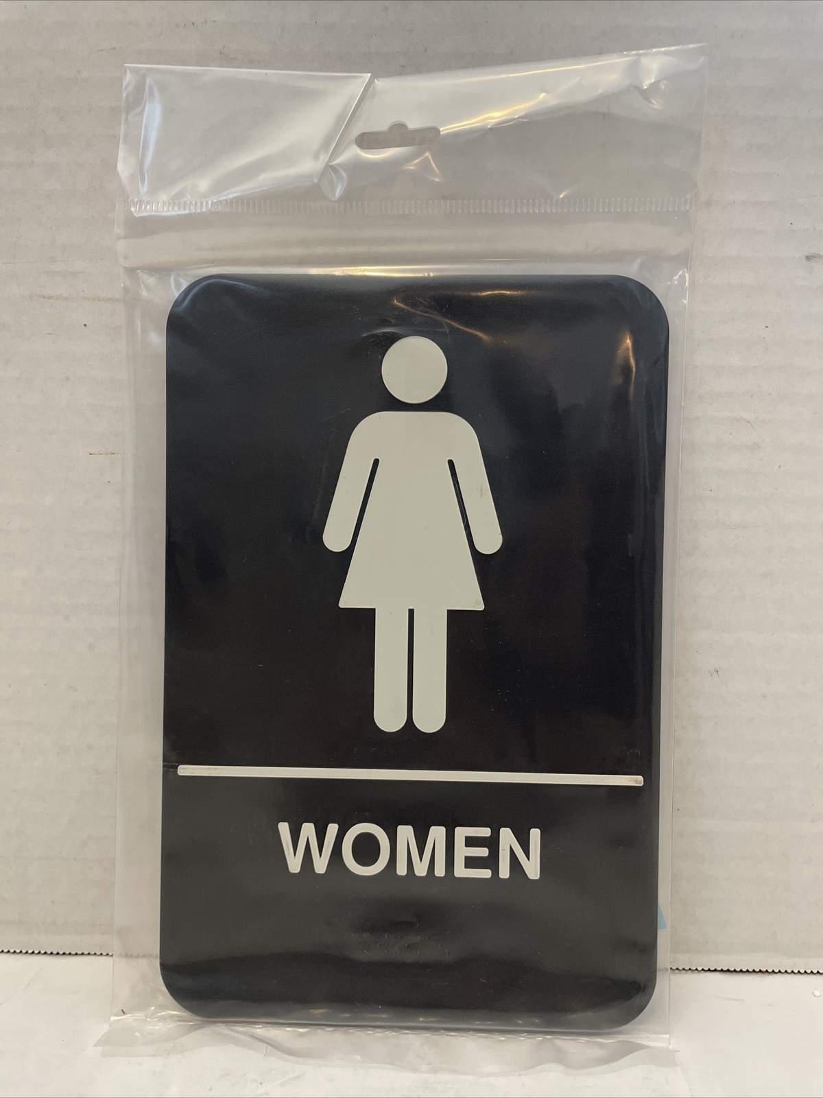 New*Women Restroom/Restrooms Sign w/Braille*Self Adhesive*6×9*Business/Retail