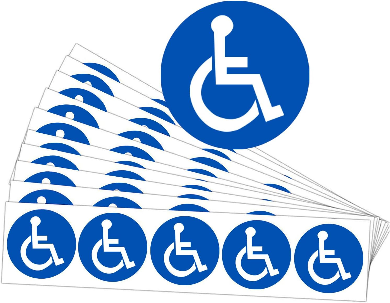 Disabled Wheelchair Symbol Labels | Handicap Signs Stickers 2 Inch round Conveni