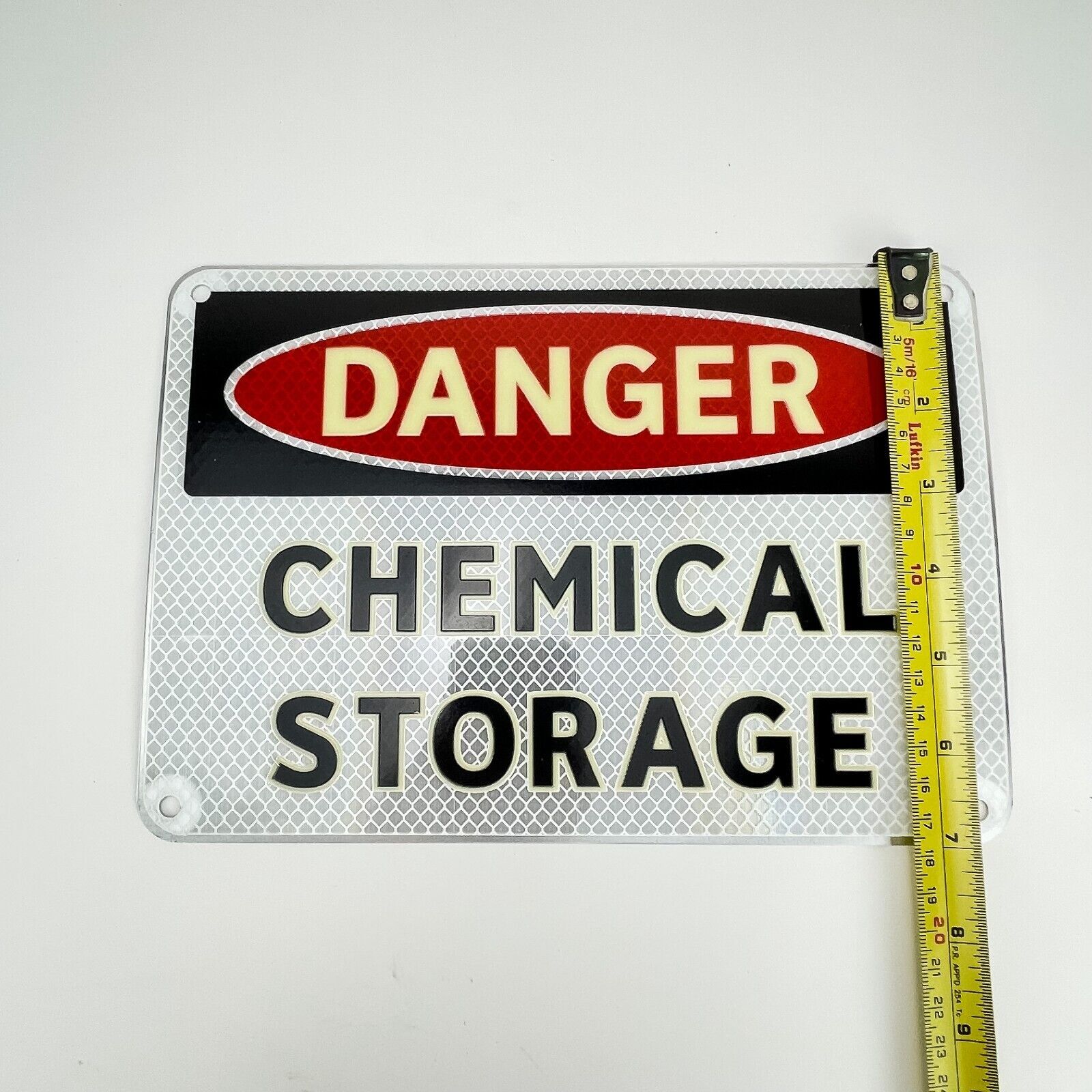 Danger Chemical Storage Sign 7&Prime;x 10&Prime; Aluminum Reflective Lot of 4 NEW