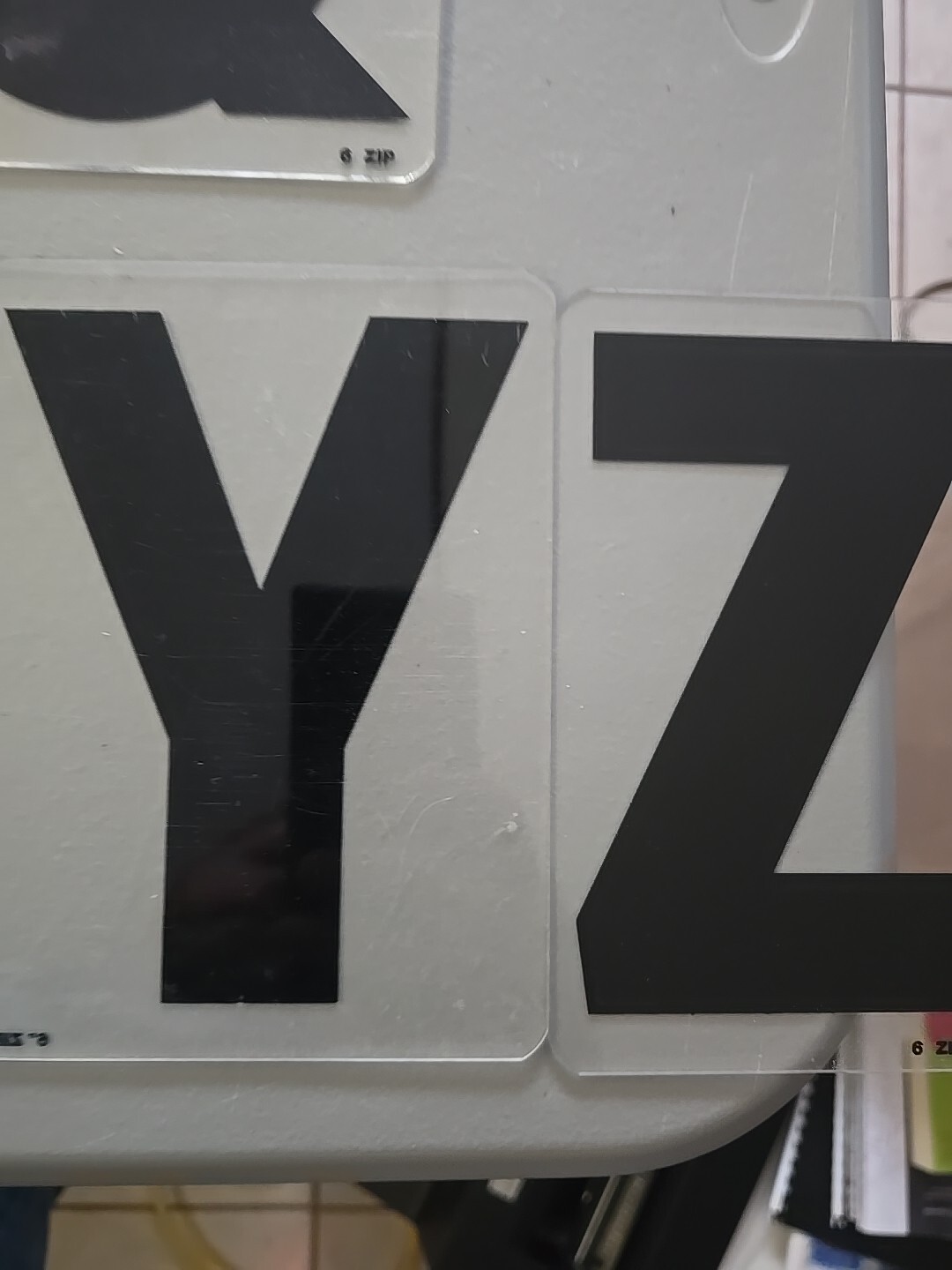 Lot 6&Prime; Acrylic Wagner Zip-Change Marquee Sign Changeable Letters Full Alphabet
