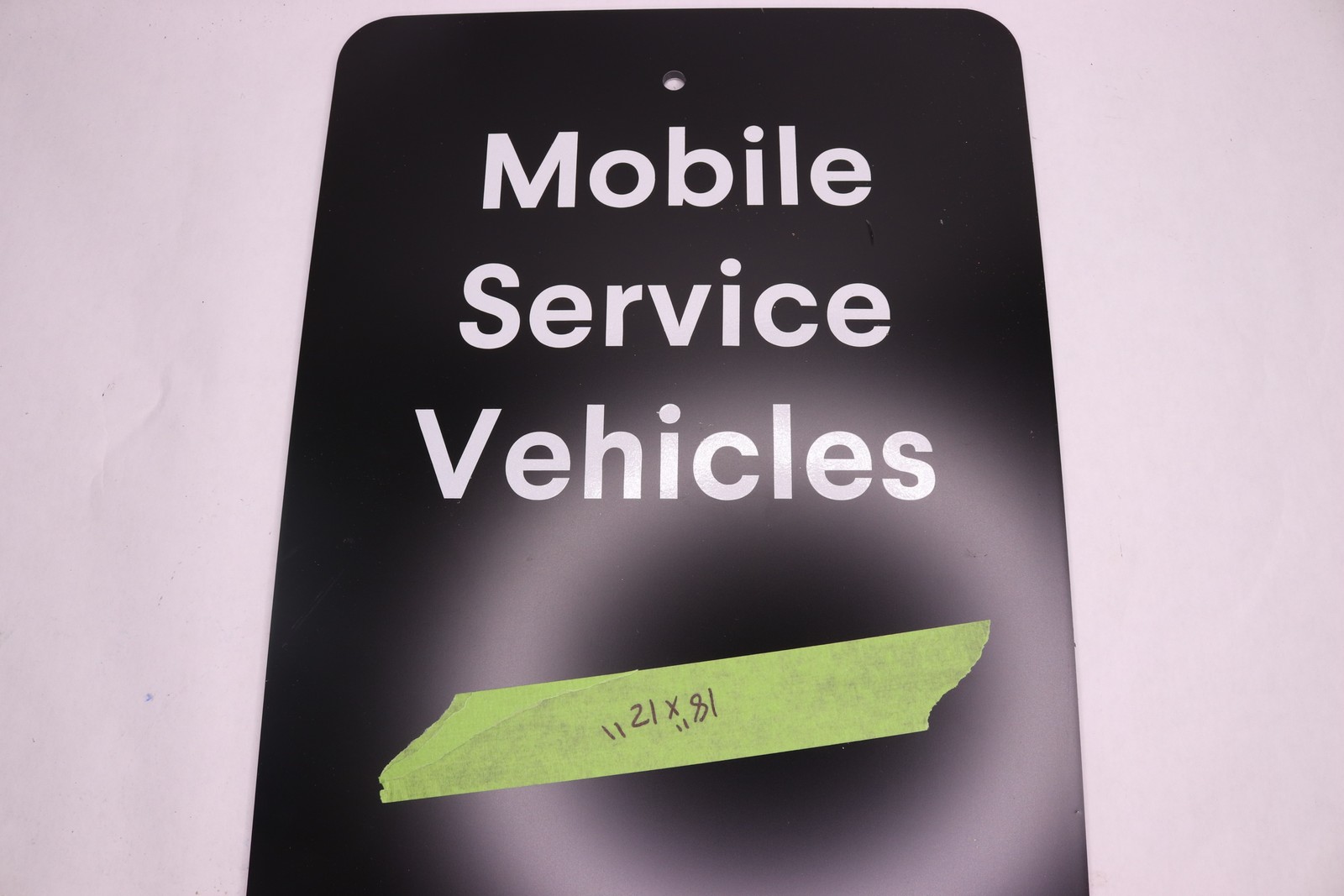 Mobile Service Vehicles Sign 18&Prime; x 12&Prime; – As Shown Only
