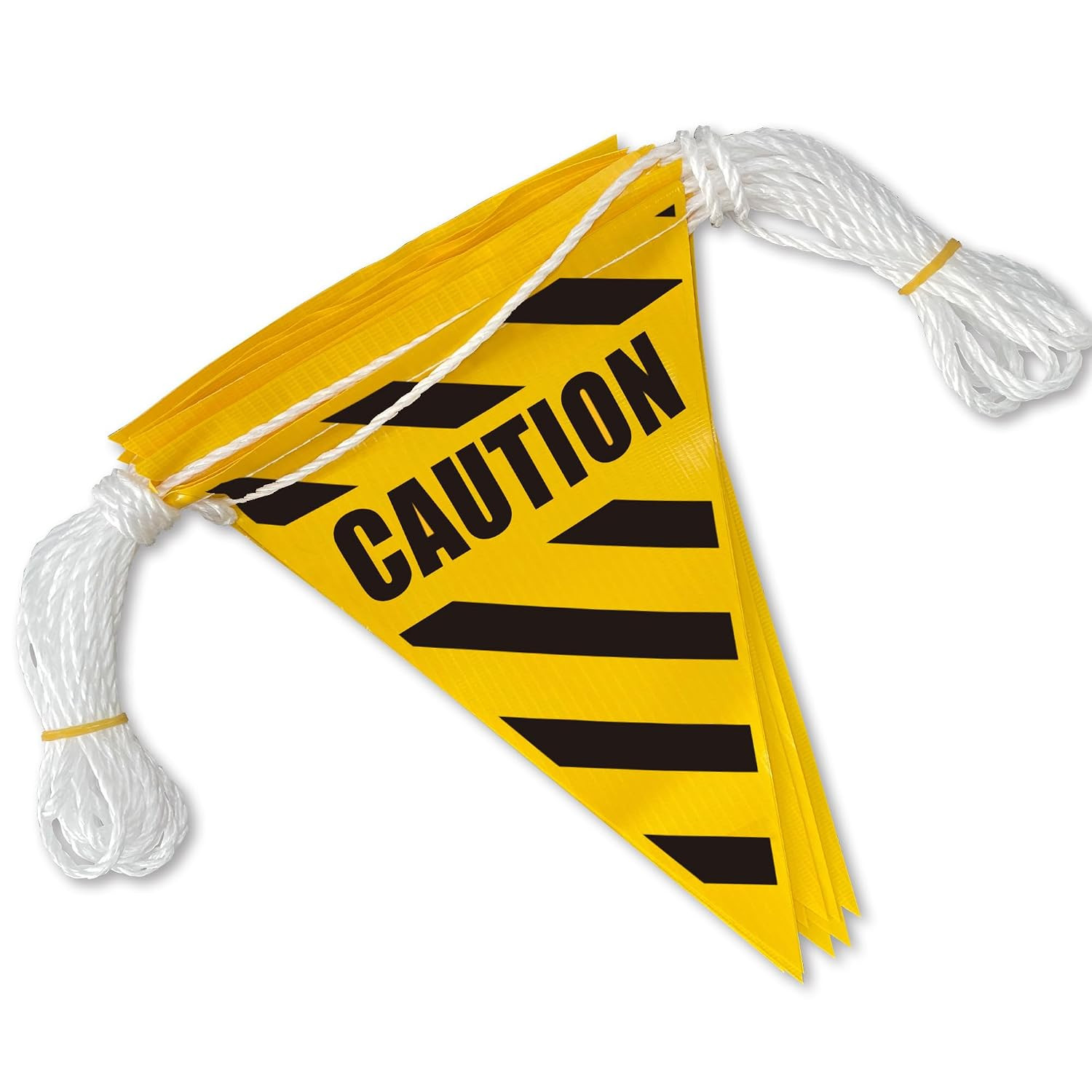 [7 »X10 »X36Ft] « CAUTION » Pennant Banner Flag Warn of Rooftop, Hazardous Areas,