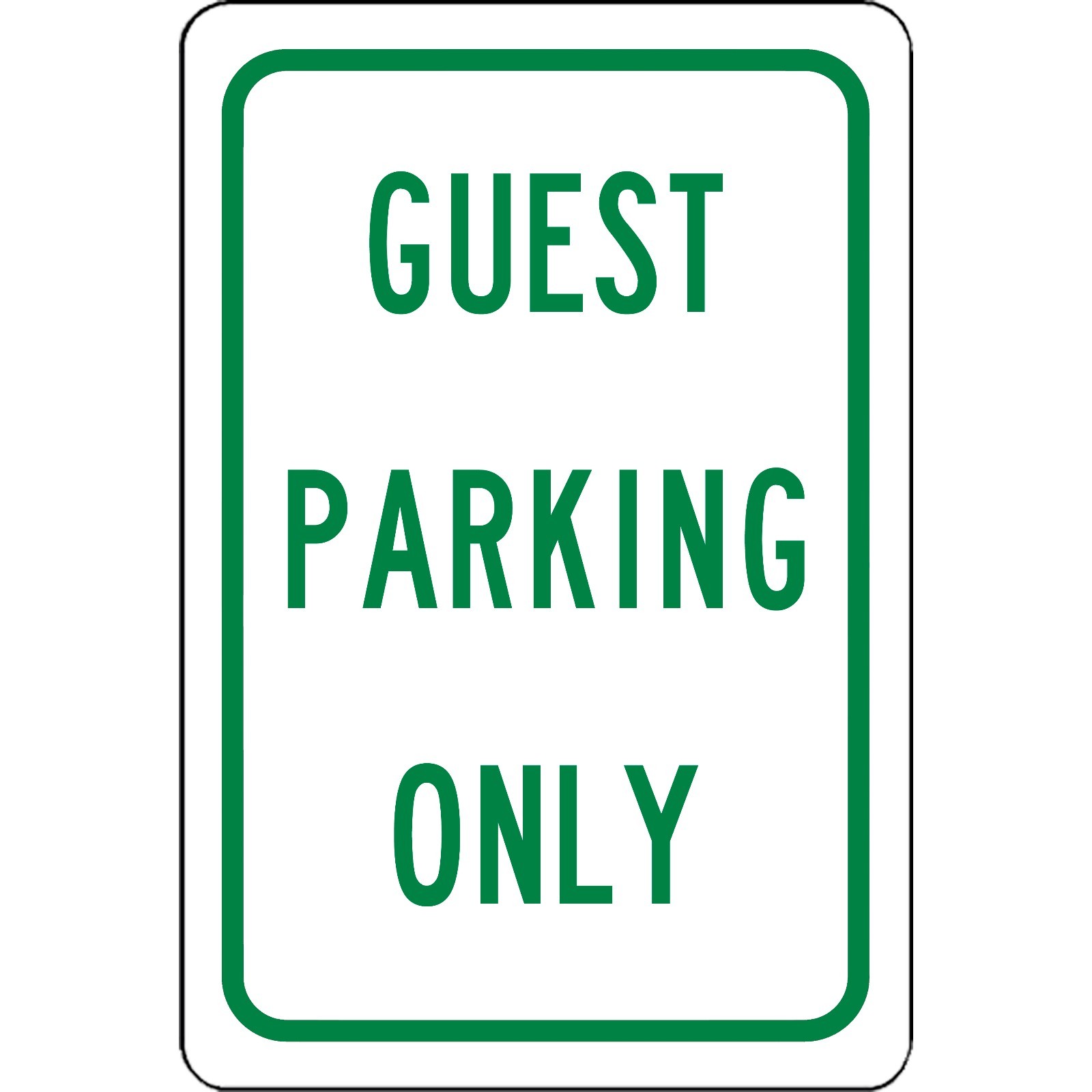 Guest Parking Only Aluminum Metal Sign 8&Prime; X 12&Prime; Safety and Street Sign