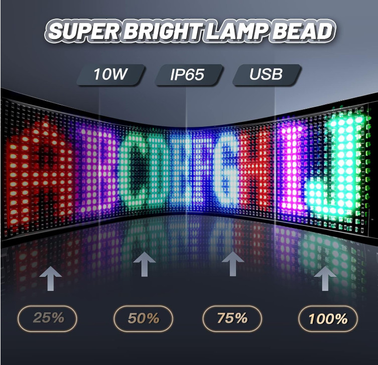 Letrero A Color LED Programable Para Mensajes Y Publicidad Negocio Bar Hotel NEW