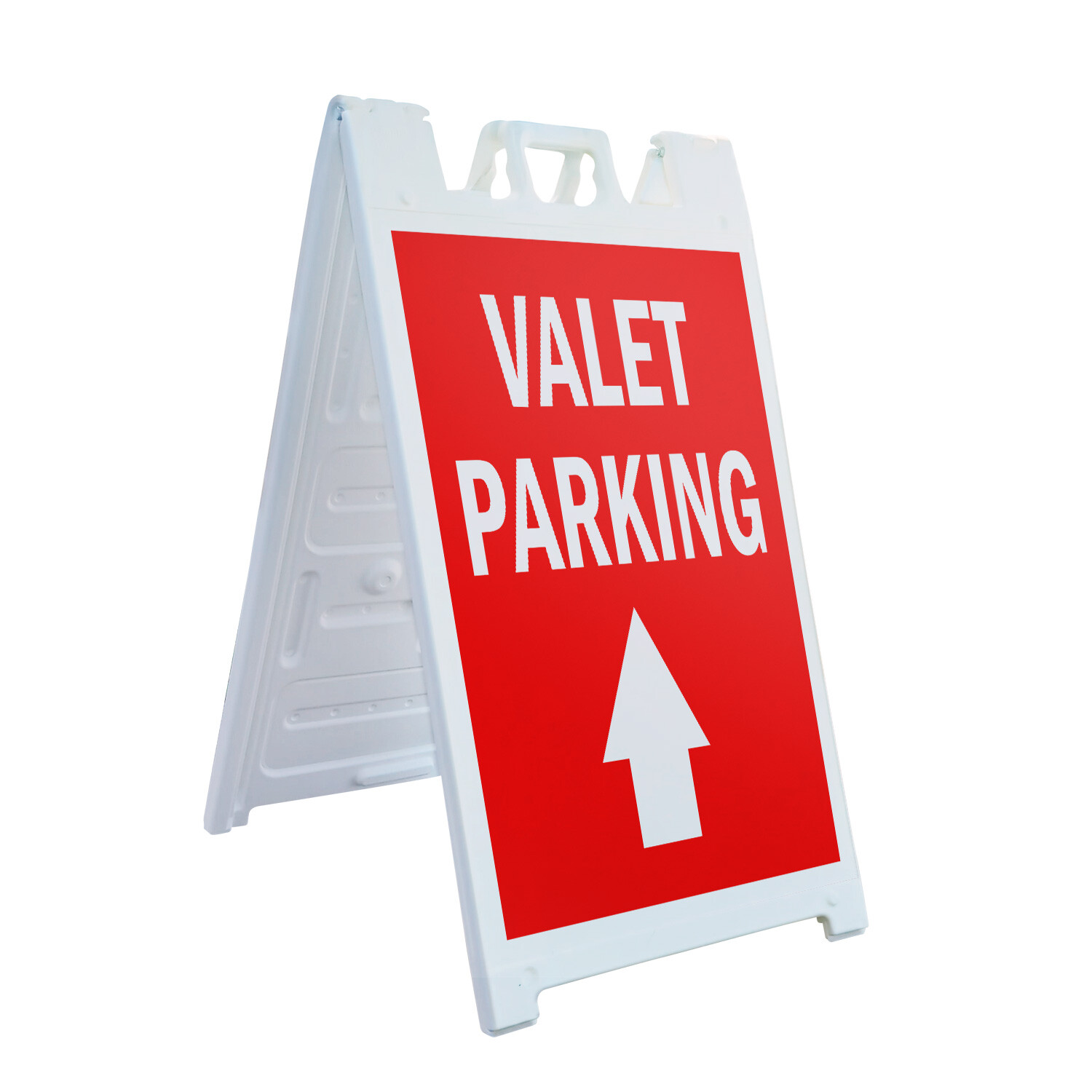 A-frame Sidewalk Valet Parking With Up Arrow 24&Prime; x 36&Prime; Double Sided A-Frame Side