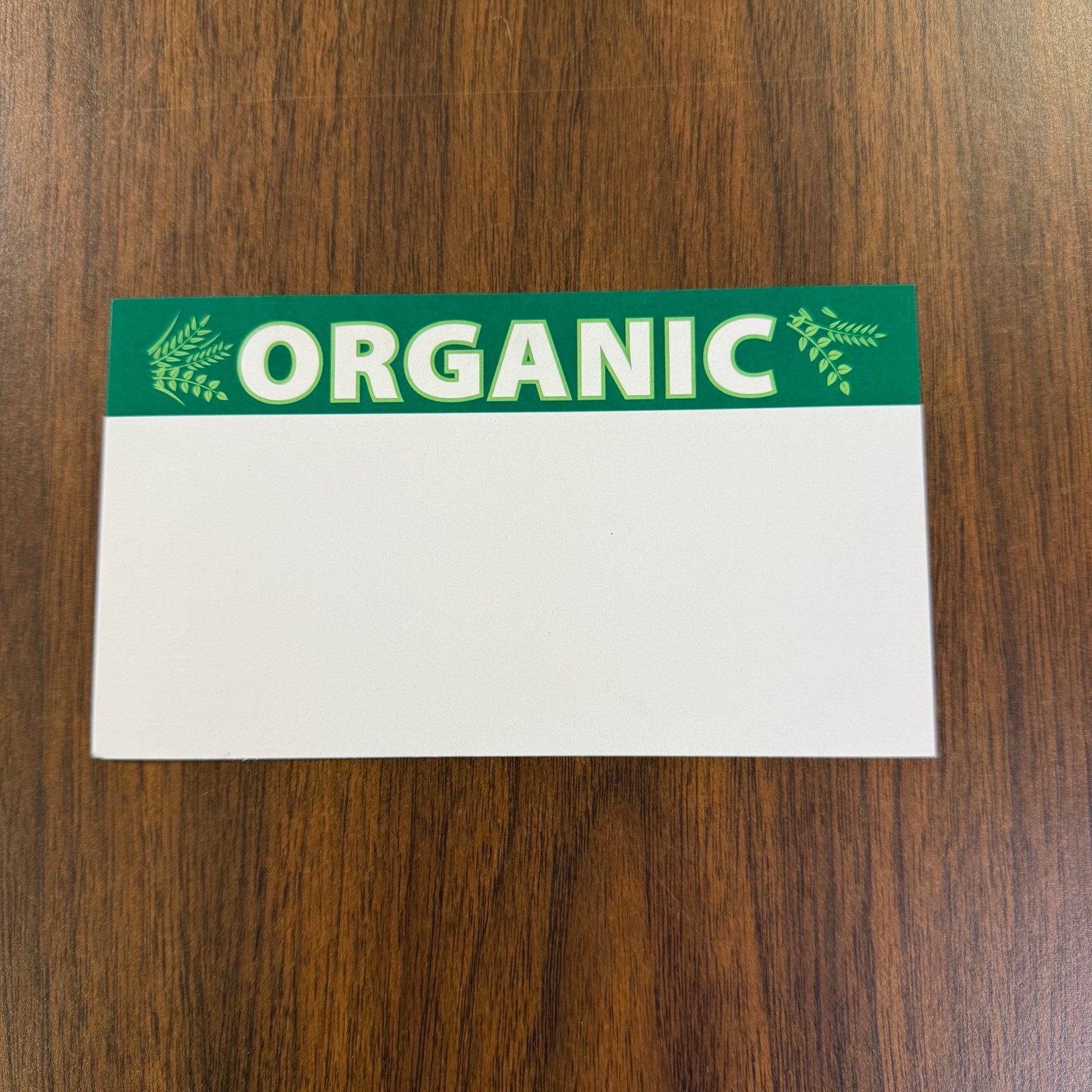 Organic Price Cards for Grocery Stores, Farmers Market- ShelfSigns 50pc-7&Prime; x 4&Prime;