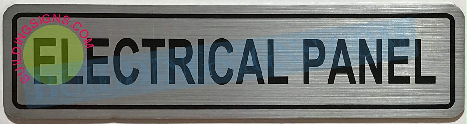 Electrical Panel Sign (Brushed Aluminum 2X8-HEAVY Duty !!!)–REF24-1027
