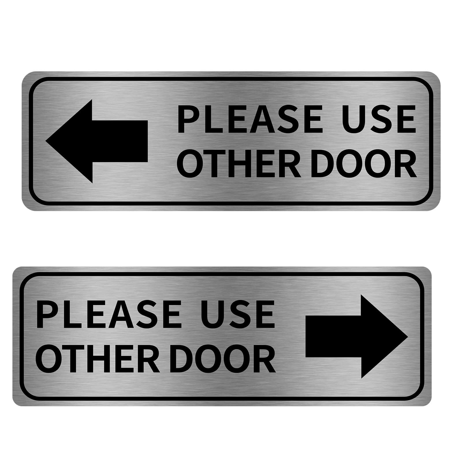 4 Pack Please Use Other Door Signs Metal Aluminum Wall Signs for Office School