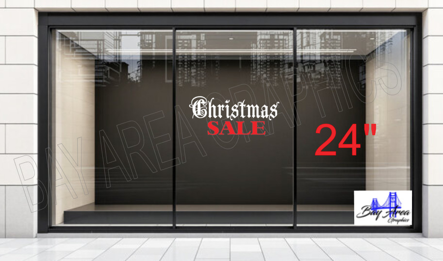 Christmas SALE Retail Store Window Deca Sign Vinyl Oracal 651 Exterior