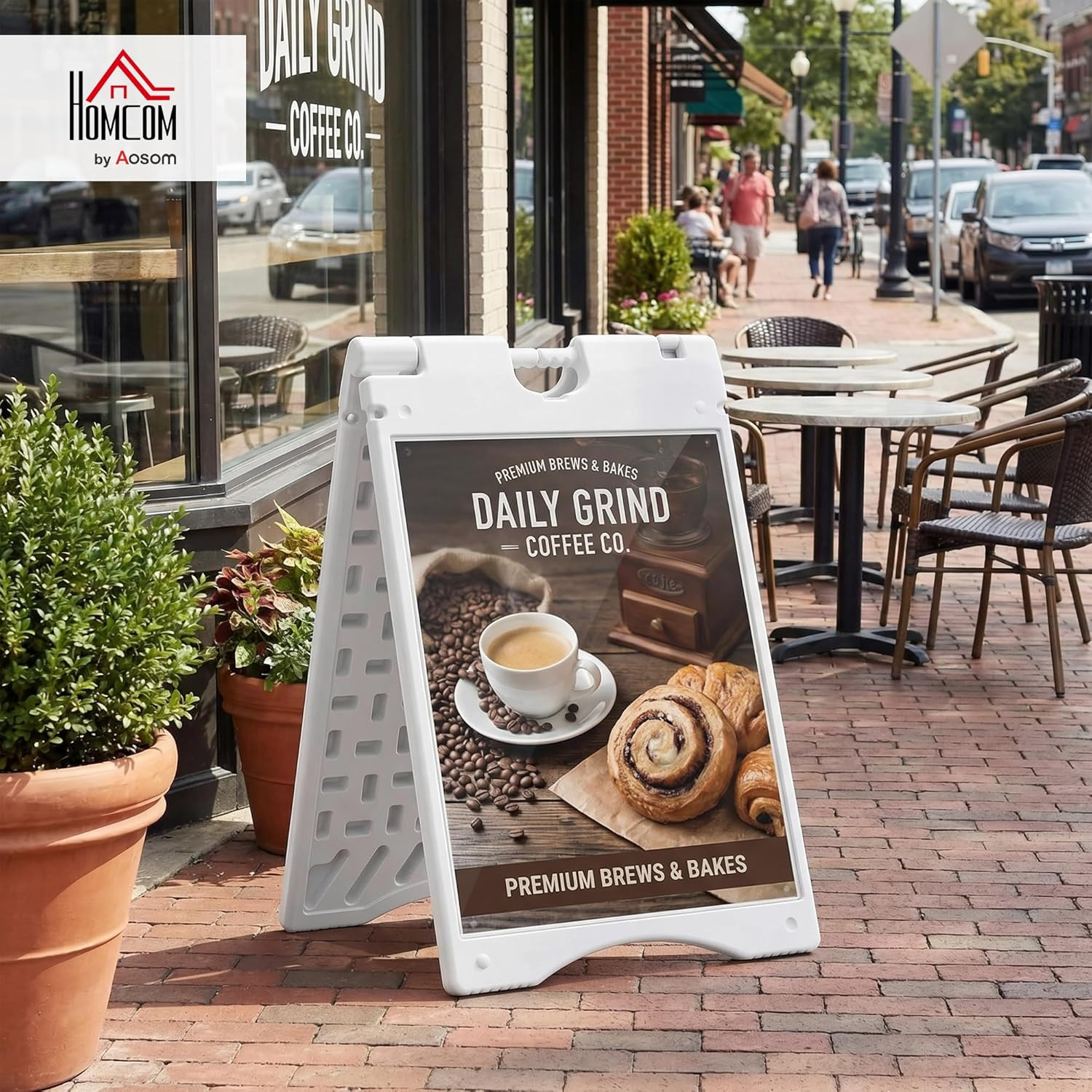 a Frame Sandwich Board Signs Outdoor 22&Prime; X 28&Prime; Sidewalk Sign with Weighted Tank