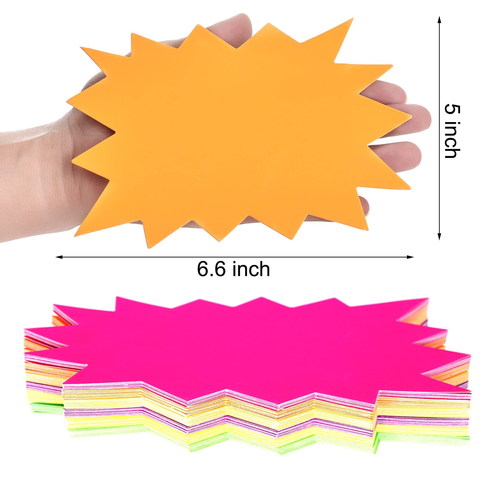 Burst Star Cutouts Signs for Retail Garage Yard Sale Price Tags Supplies