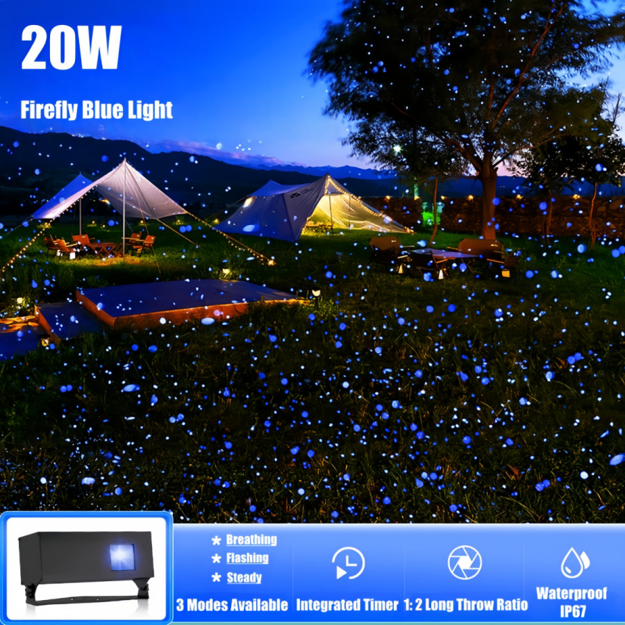 20W/40W/50W Outdoor Dynamic Firefly Laser Starry Sky Projection Light Outdoor