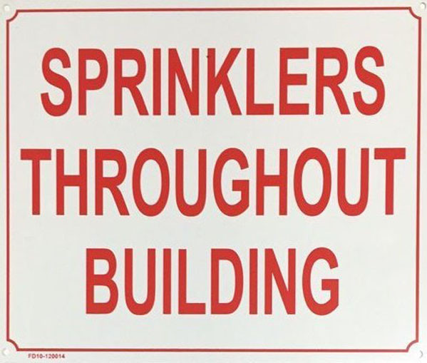 10&Prime; X 12&Prime; « Sprinklers Throughout Building » Metal
