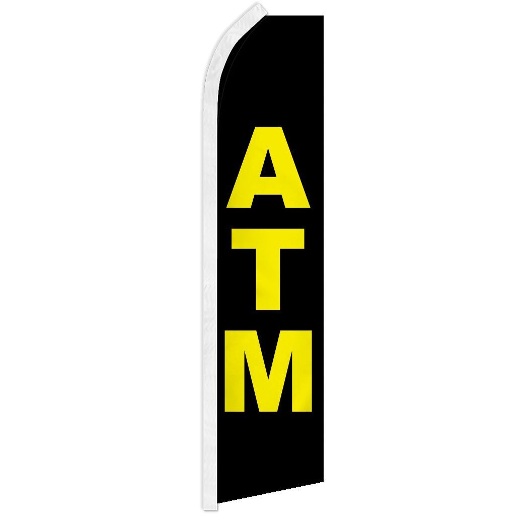 10 x « ATM » advertising super flag swooper banner business sale bank money cash