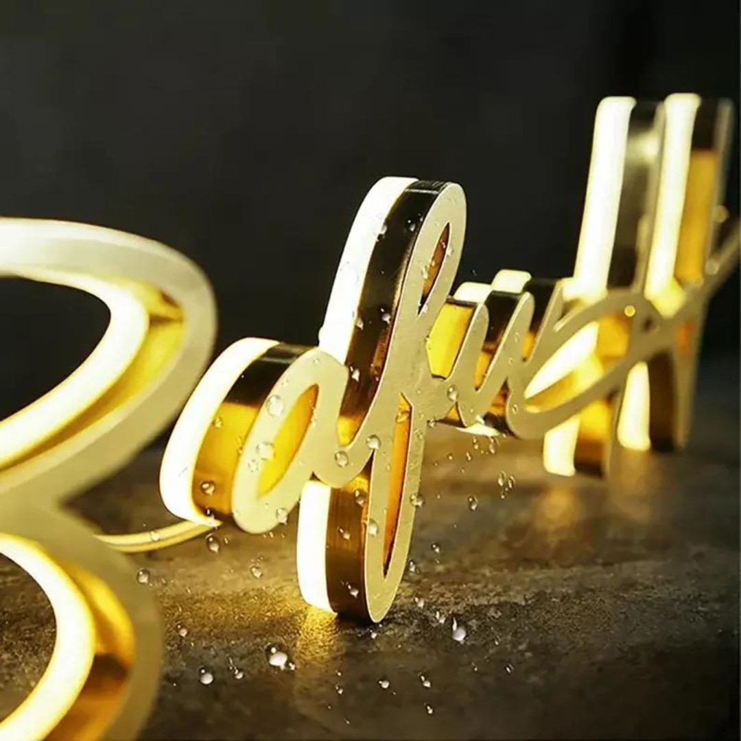 Custom 3D Metal Sign Business Signage LED Backlit Letter Outdoor Storefront Logo
