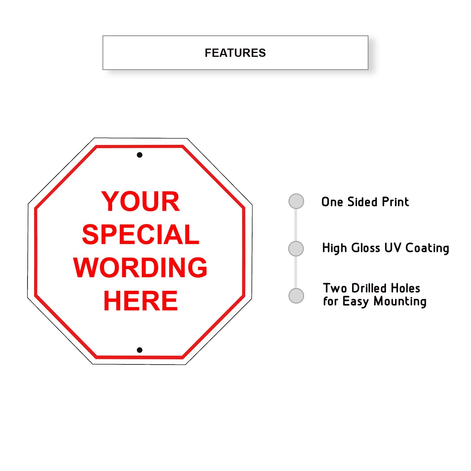 Personalized Your Own Choice Words Or Image Custom Designs Aluminum Metal Sign