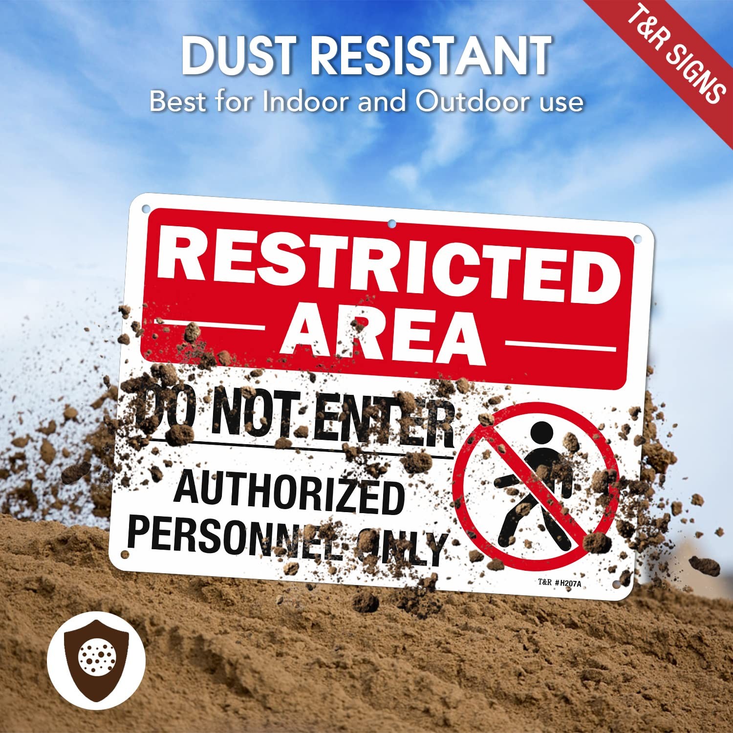 14×10 Inch Restricted Area Sign Do Not Enter Authorized Personnel Only Sign