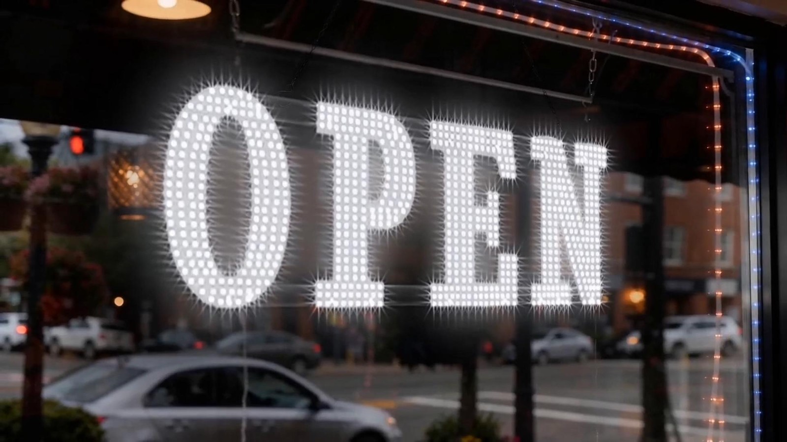 Extra Bright 40&Prime;x14&Prime; LED Open Sign – High Visibility Business Sign for Stores, B