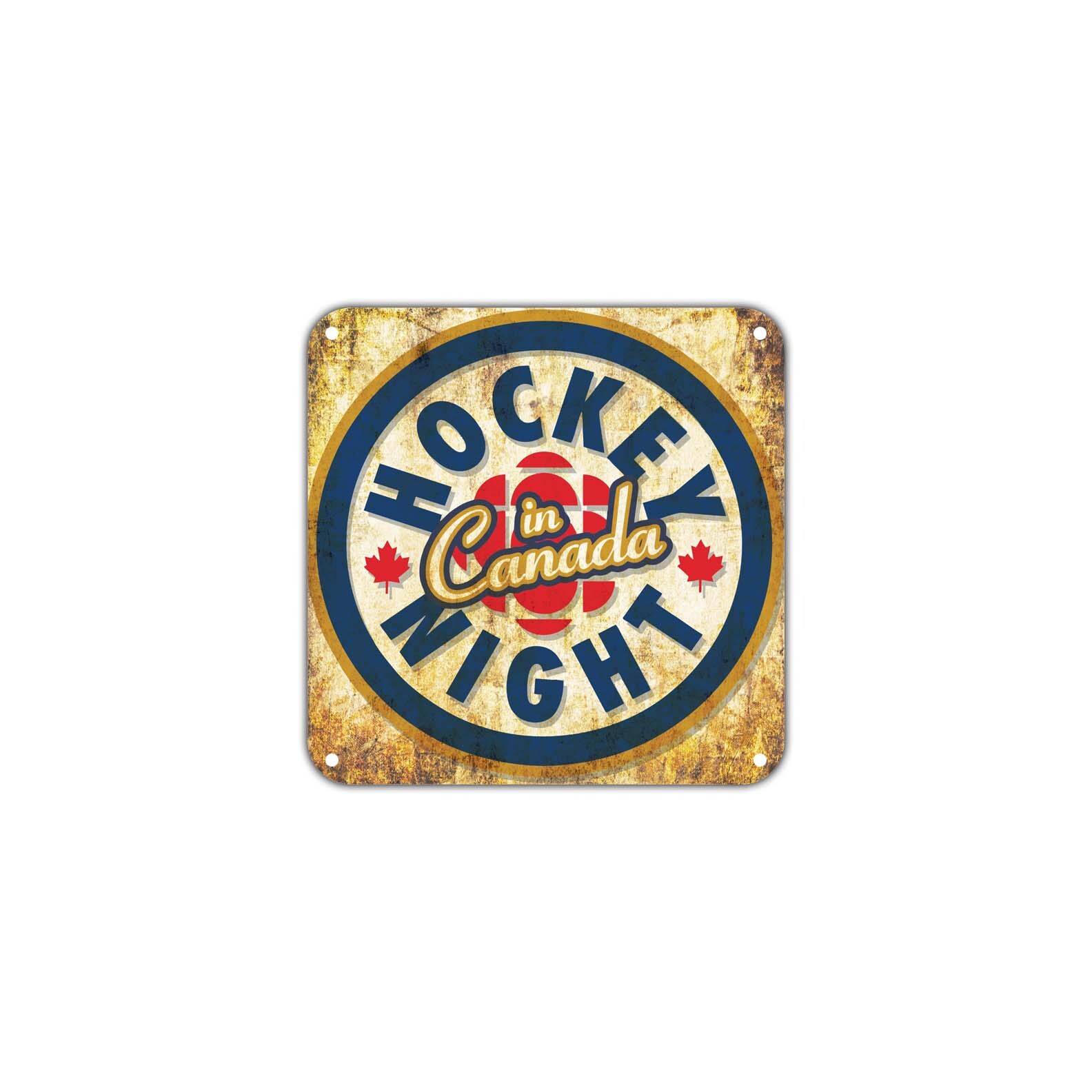 Hockey Night In Canada Vintage Sign For Play Ground Man Cave Aluminum Sign Plate