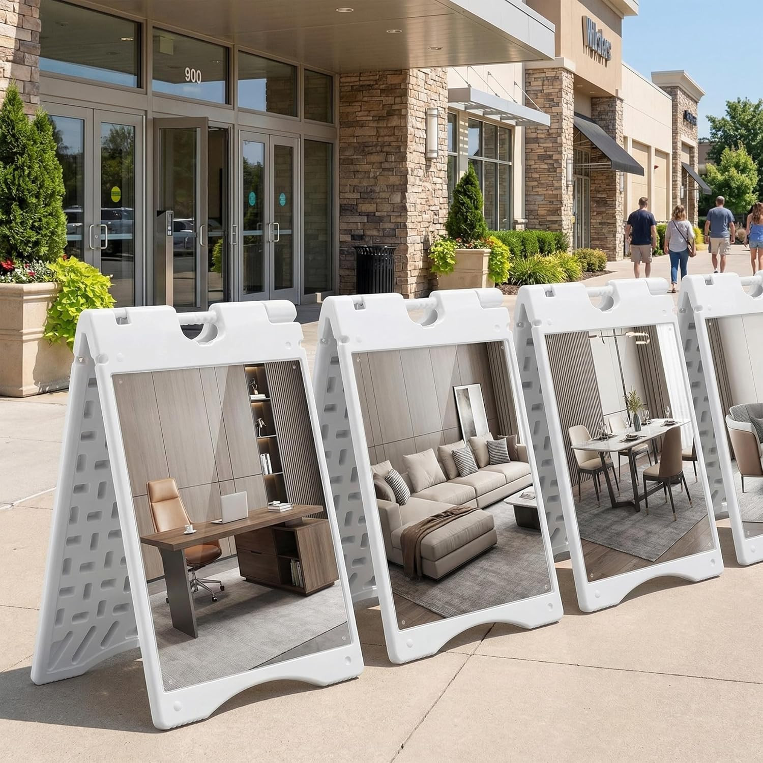 a Frame Sandwich Board Signs Outdoor 22&Prime; X 28&Prime; Sidewalk Sign with Weighted Tank