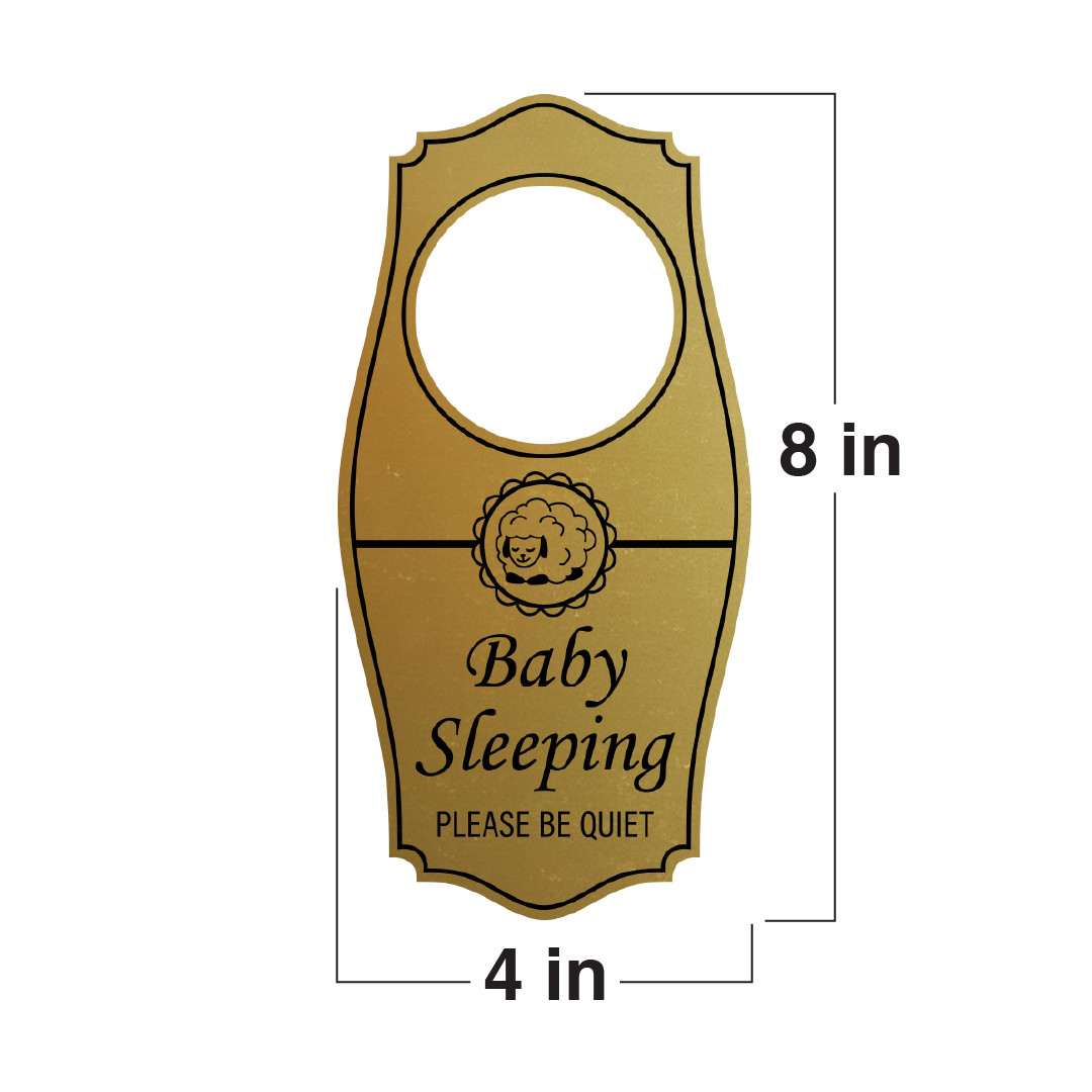 Signs ByLITA Baby Sleeping Please Be Quiet Door Hanger