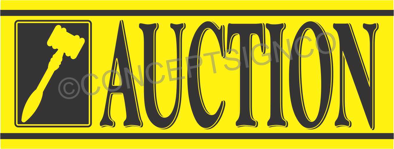 1.5&rsquo;X4&prime; AUCTION BANNER Outdoor Sign Auto Storage Unit Agriculture Equipment Sale