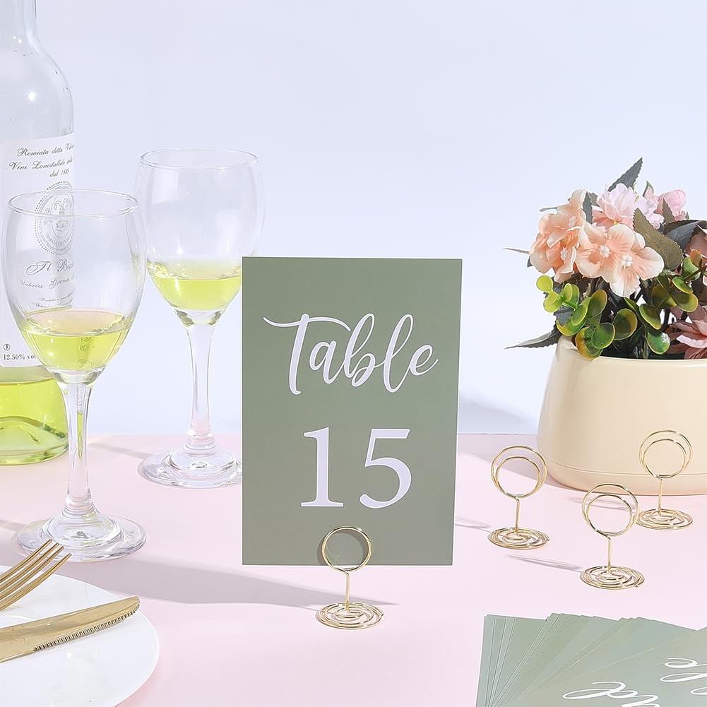 31PCS Table Number Holders and 1-30 Wedding Table Numbers Card for Wedding Re…
