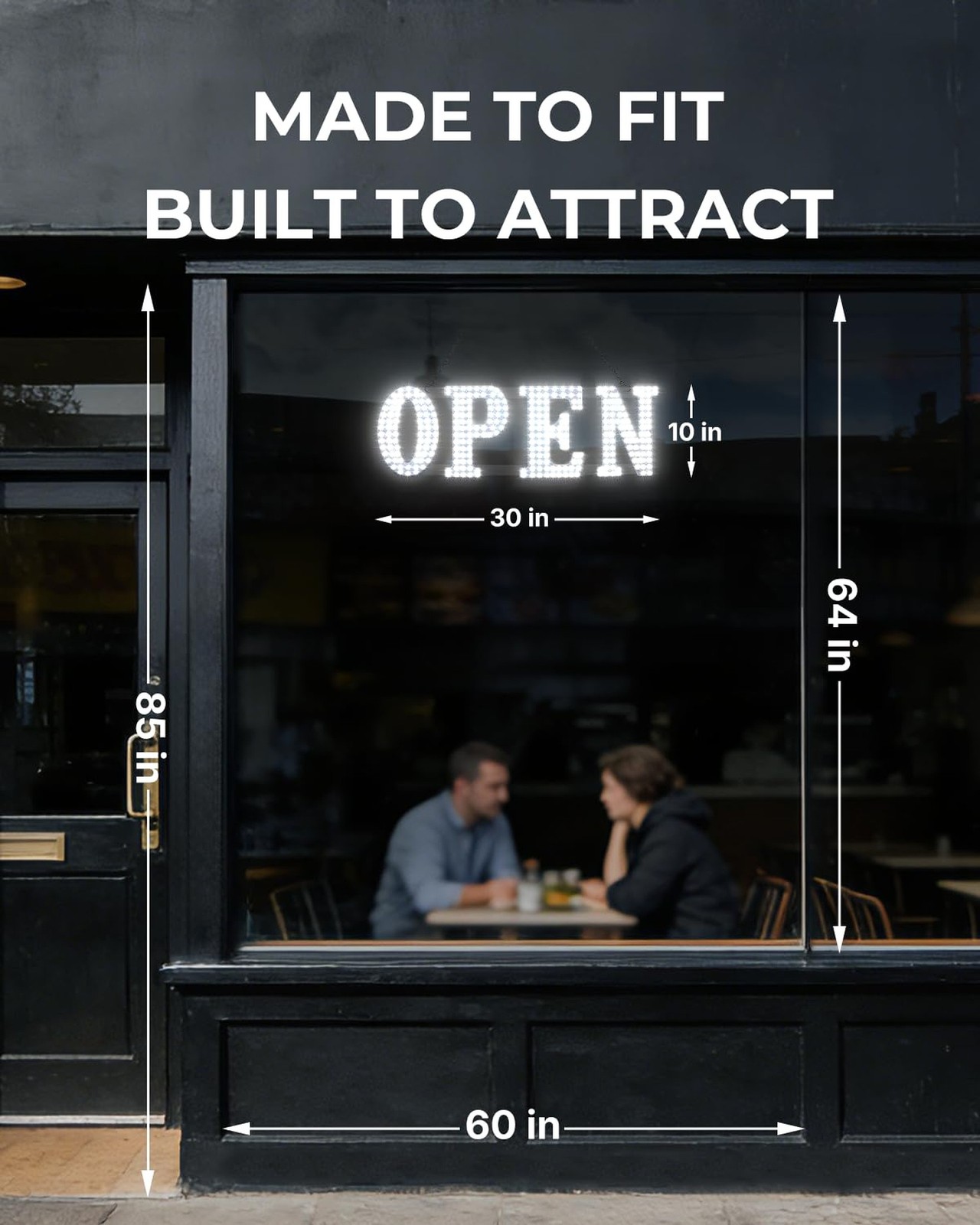 Open Sign for Business, 30&Prime;x10&Prime; Jumbo Open Sign with Timer and Remote Control…