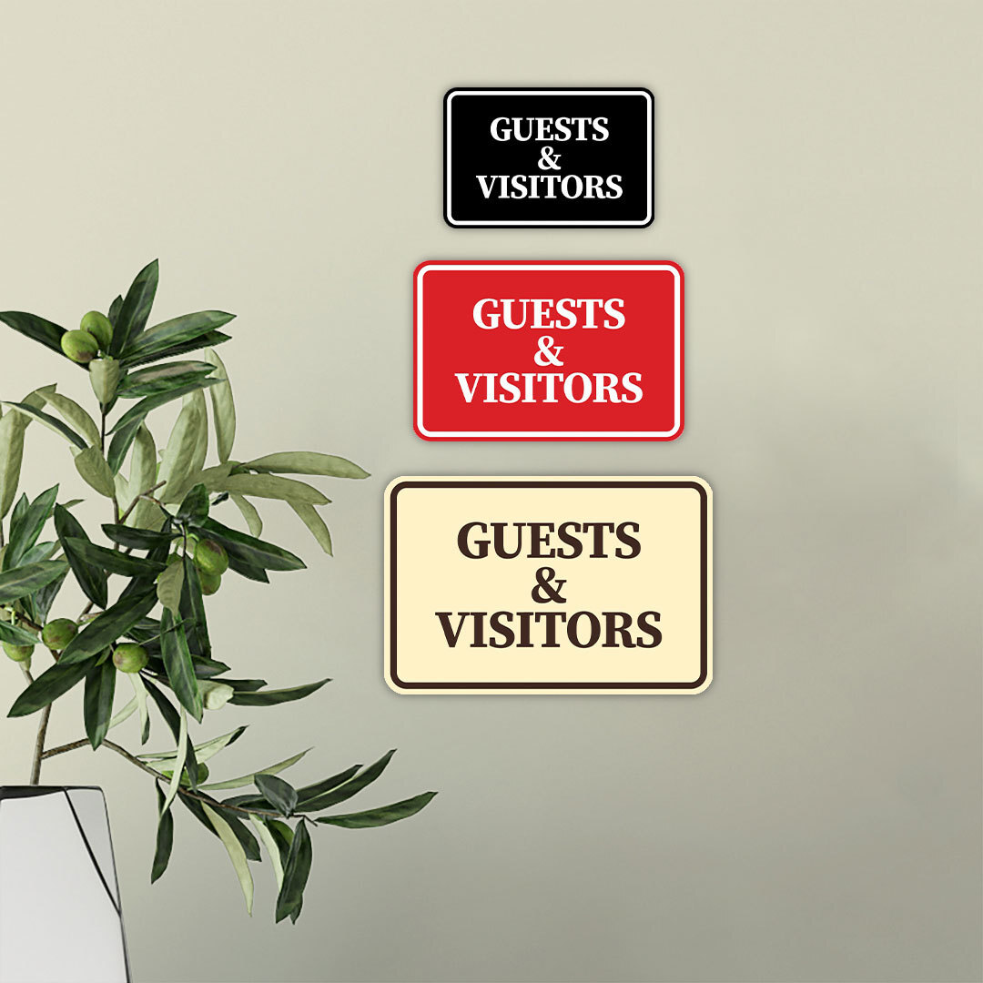 Signs ByLITA Classic Framed, Guests & Visitors Wall or Door Sign