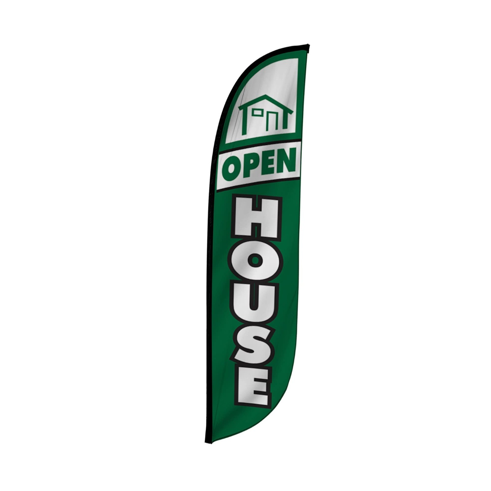 12ft Feather Flag Banner for Outdoor Advertising – Swooper Sign for Business Eve