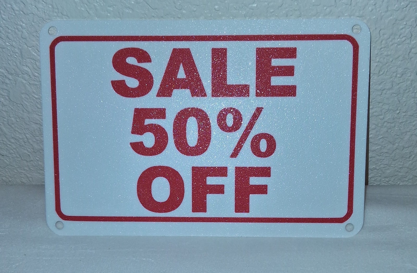 6&Prime; x 9&Prime; SALE 50% OFF Sign Plastic w/mounting holes for screws or « zip ties ».
