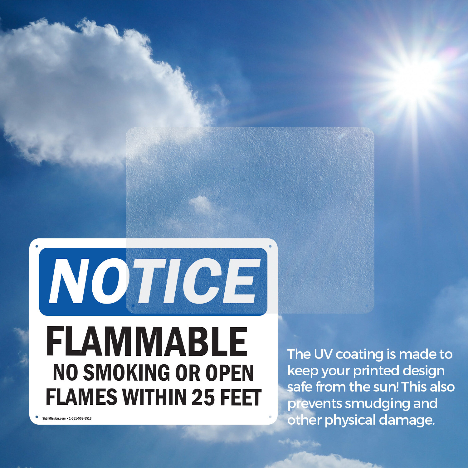 (2 Pack) Flammable No Smoking Or Open Flames Within 25 Feet OSHA Notice Sign