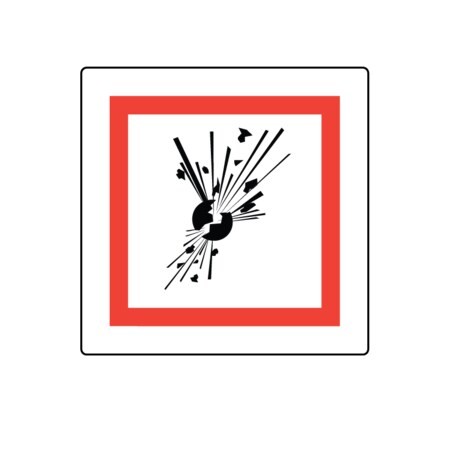 NEVS GHS-44-EX GHS Pictogram Label – Explosive 4&Prime; x 4&Prime;