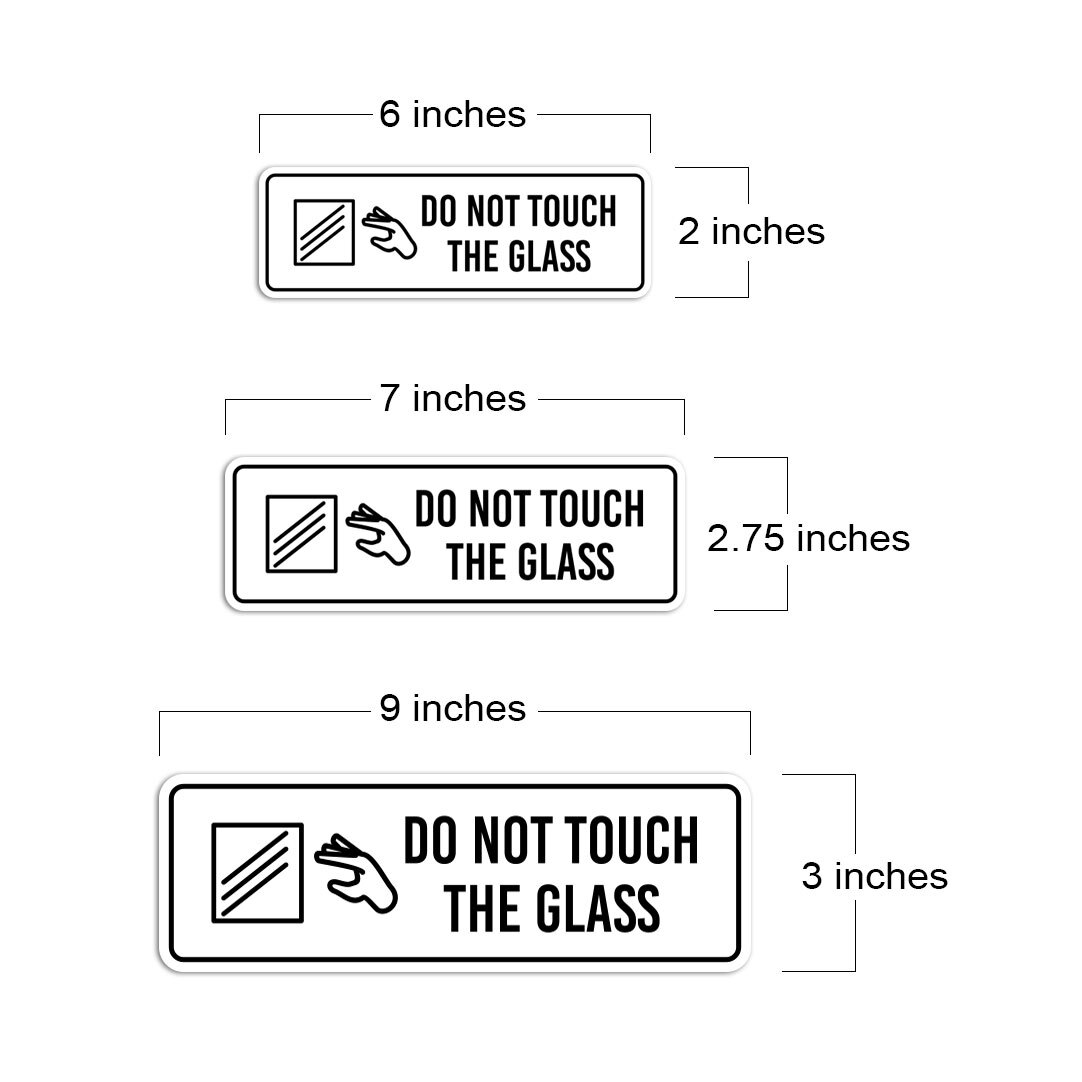 Standard Plus Do Not Touch The Glass Wall or Door Sign | Public Spaces Signage